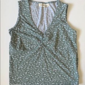 MINT GREEN FLORAL PATTER SHORT SLEEVE